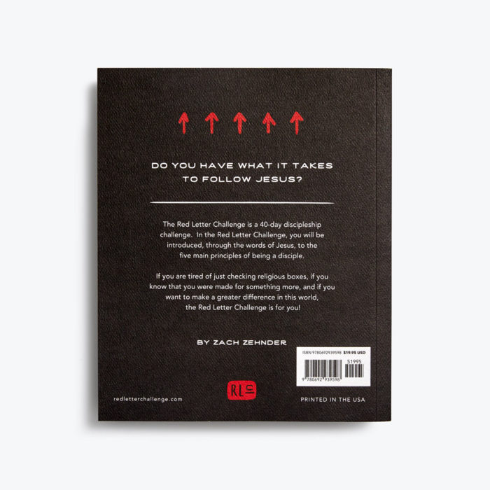 Red Letter Challenge Book Back Cover