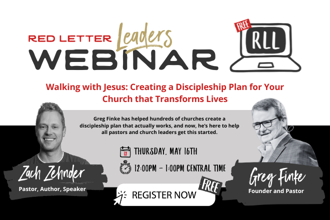 Red Letter Leaders Monthly Webinar - Walking with Jesus Creating a Discipleship Plan for Your Church that Transforms Lives