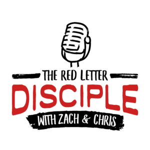 Red Black Transparent Disciple Podcast Logo